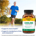 Country Life Choline 266Mg, Certified Gluten Free, Certified Vegan, Certified Halal - 100 Tablets Country Life Choline 266Mg, Certified Gluten Free, Certified Vegan, Certified Halal - 100 Tablets
