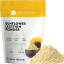 Kate Naturals Sunflower Lecithin Powder For Baking Bread, Gummies, Cooking. Substitute For Soy Lecithin Powder (12 Oz, Non-Gmo)