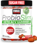 Force Factor Probioslim Keto Acv Gummies, Organic Apple Cider Vinegar Gummies With Lactospore Probiotics & Prebiotics To Support Digestion, Metabolism, & Immune Health, 1 Net Carb, Apple Flavor, 120Ct