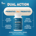 Dr. Tobias Deep Immune Probiotics & Prebiotics, Dual Action Digestion & Immune Support With Preforpro Prebiotics & Delayed Release Spore Forming Probiotics For Women & Men, 60 Capsules, 30 Servings