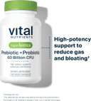 Hyperbiotics Vital Nutrients Prebiotic And Probiotic For Women And Men | 60 Billion Cfu | Pre And Probiotics Supports Digestive Health, Constipation, Diarrhea, Gas & Bloating | 60 Vegan Capsules