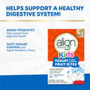 Align Probiotic, Kids Yogurt Coated Probiotic Fruit Bites, Added Probiotics Help Support Kids' Digestive Health, Apple Blueberry Flavored, 21 Individually Wrapped Pouches, 105 Bites