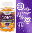 Probiotic Gummies For Women & Men - 5 Billion Cfus Gut Health Support Gummy, Daily Probiotics Supplement For Digestive Health Gummy, Probiotic Strains For Immune Support, Non-Gmo & Vegan - 60 Gummies