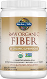 Garden Of Life Raw Organic Fiber Supplement Powder - 10 Servings, 15 Organic Superfoods + Probiotics & Omega-3 Ala, 4G Soluble & 5G Insoluble Fiber For Regularity - Psyllium Free