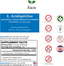Lactobacillus Acidophilus Probiotic Powder 200 Billion Cfu'S | Made In Usa | No Additives | Digestive & Immune Support | High Potency | L. Acidophilus | 100 Grams (3.52 Oz)