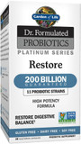 Garden Of Life Dr. Formulated Probiotics Platinum Series Restore 200 Billion Cfu High Potency Formula, Vegan, Non-Gmo, Gluten, Dairy & Soy Free Digestive Immune Probiotic Support, 28 Capsules