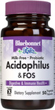 Bluebonnet Nutrition Milk-Free Probiotic Acidophilus & Fos, Digestive Health*, Immune Health*, Gluten-Free, Soy-Free, Dairy-Free, 50 Vegetable Capsules, 50 Servings