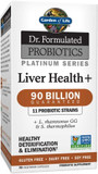 Garden Of Life Dr. Formulated Probiotics Platinum Series Liver Health+ 90 Billion Cfu Guaranteed, One A Day Probiotic For Healthy Detoxification & Elimination Support, Vegan, Gluten Free, 30 Capsules