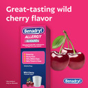 Benadryl Allergy Relief Liquid Medicine, Allergy Liquid For Adults With Diphenhydramine Hcl Antihistamine For Relief For Symptoms Due To Hay Fever, Alcohol-Free, Wild Cherry, 4 Fl. Oz