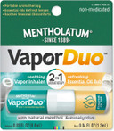 Mentholatum Vapor Duo, Non-Medicated Nasal Vapor Inhaler, Essential Oil Rub, 2-In-1 Aromatherapy Stick Soothes Irritated Nasal Passages Due To Colds & Seasonal Irritants, Natural Menthol & Eucalyptus