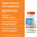 Doctors Best High Potency Serrapeptase, Supports Sinus Health 120,000 Spu, Non-Gmo, Vegan 90 Veggie Caps