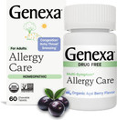 Genexa Allergy Care | Drug Free, Non-Drowsy Allergy & Decongestant Remedy For Adults | Vegan & Non-Gmo | Homeopathic Allergy Relief Made Clean | Organic Acai Berry Flavor | 60 Chewable Tablets