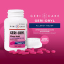 Geri-Dryl Allergy Relief Tablets (1000 Count) By Gericare| Diphenhydramine Hci 25Mg Antihistamine Tablets For Sneezing, Runny Nose, Itchy Throats & Eyes| Anti-Allergy Medicine For Adults & Kids