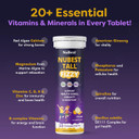 Nubest Tall Fizzy - Bone Strength, Immunity, Digestive Health For Kids Age 4+ & Teens | Probiotic, Calcium, Magnesium From Red Marine Algae, Vitamins | 10 Orange Effervescent Tablets | 2 Weeks Supply