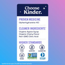 Kindermed Kids' Allergy Medicine With Diphenhydramine Hci, No Dyes, No Artificial Flavors Or Sweeteners, Vegan, Non-Gmo, Gluten Free, For Kids 6-11 Years, Organic Cherry Flavor (4 Fl Oz)
