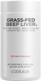 Codeage Grass Fed Beef Liver Supplement Superfood, Freeze Dried, Non-Defatted, Desiccated Glandulars Bovine Pills, Pasture Raised Beef Vitamins, Non-Gmo Liver Meat, 180 Capsules