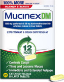 Cough Suppressant And Expectorant, Mucinex Dm Maximum Strength 12 Hour Tablets, 7Ct, 1200 Mg Guaifenesin, Relieves Chest Congestion, Quiets Wet And Dry Cough, #1 Doctor Recommended Otc Expectorant