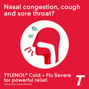 Tylenol Cold + Flu Severe Medicine Caplets For Cold & Flu Symptom Relief, Fever Reducer, Pain Reliever, Cough Suppressant, Nasal Decongestant & Expectorant, 50 Pouches Of 2 Ct