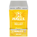 Halls Relief Honey Lemon Sugar Free Cough Drops, 12 Bags Of 25 Drops (300 Total Drops)