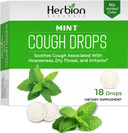 Herbion Naturals Cough Drops With Mint Flavor, Soothes Cough, For Adults And Children Over 6 Years, 18 Drops, No Artificial Flavor, No Added Color