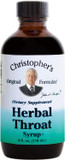 Christopher'S Original Formulas Herbal Throat Syrup - 4 Oz | Gentle, Herbal Support For Seasonal Wellness