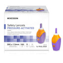Mckesson Lancets For Diabetes Testing [100 Count] Lancing Device For Blood And Glucose Test, 26G X 1.8 Mm, Pressure-Activated, Sterile, Single Use