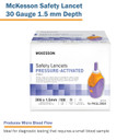 Mckesson Lancets For Diabetes Testing [100 Count] Lancing Device For Blood And Glucose Test, 26G X 1.8 Mm, Pressure-Activated, Sterile, Single Use