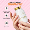 Nzt-48 Premium Brain Booster For Her - Female Brain Booster - Brain Supplement For Memory + Focus + Natural Energy - Caffeinated, Acetvi-L-Carnitine, Vitamins B6 B12, 30 Servings