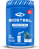Biosteel Zero Sugar Hydration Mix, Great Tasting Hydration With 5 Essential Electrolytes, Blue Raspberry, 45 Servings Per Tub