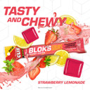 Clif Bloks Sours - Strawberry Lemonade Flavor With Caffeine - Energy Chews - Non-Gmo - Plant Based - Fast Fuel For Cycling And Running - Quick Carbohydrates And Electrolytes - 2.12 Oz. (18 Count)
