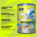 Cellucor C4 Sport Strength Pre Workout Powder - Nsf Certified For Sport - Beta-Alanine, Creatine, 200Mg Caffeine - Sugar Free Energy Supplement For Men & Women - Hawaiian Punch Berry Blue, 20 Servings