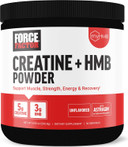 Force Factor Creatine Hmb Powder, 5G Creatine Monohydrate + 3G Myhmb For Muscle Growth, Strength, Energy & Recovery, With Astragin For Enhanced Absorption, Unflavored, 30 Servings