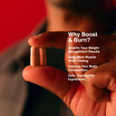 Mdrive Boost And Burn Testosterone Support Supplement And Fat Burner With Zinc, Ksm-66 Ashwagandha, Advantra Z, 75 Capsules