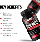 Force Factor Test X180 Ignite Total Testosterone Booster For Men With Fenugreek Seed And Green Tea Extract To Build Lean Muscle, Boost Energy, And Improve Performance, 120 Count