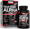 Force Factor Test X180 Alpha Testosterone Booster For Men, Testosterone Supplement With Patented Fenugreek & L-Citrulline To Promote Lean Muscle, Strength, Energy, Power & Performance, 120 Capsules