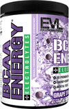 Evl Bcaas Amino Acids Powder - Bcaa Energy Pre Workout Powder For Muscle Recovery Lean Growth And Endurance - Rehydrating Post Workout Recovery Drink With Natural Caffeine - Rocket Pop
