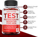 Atlantis Nutrition Testosterone Booster For Men Gummies - Male Enhancement, Boosts Energy, & Optimizes Physical Performance Formulated W/Tribulus, Horny Goat Weed, Saw Palmetto, Maca Root - 60 Gummies