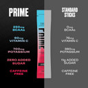 Prime Hydration+ Sticks Blue Raspberry | Hydration Powder Single Serve Sticks | Electrolyte Powder On The Go | 250Mg Bcaas, B Vitamins, Antioxidants | Low Sugar | Caffeine-Free | Vegan | 16 Sticks