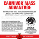 Musclemeds Carnivor Mass Gainer Beef Protein Isolate Shake, 50 Grams Protein, 125 Grams Carbs, 0 Fat, 0 Sugar, Lactose Free, Chocolatefudge, 6 Pound