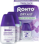 Rohto Dry Aid Lubricant Eye Drops, Fast Relief For Dry Eyes, Long-Lasting Hydration, Dry Eye Symptom Relief, Moisturizing And Soothing Eye Drops For Dry Eyes, Contact Lens-Friendly, 0.34 Fl Oz
