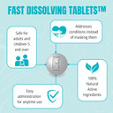 The Relief Products Natural Eyes Aging Eye Relief - 100% Natural Active Ingredients - Fast Dissolving Tablets For Eye Health, Poor Night Vision, Tired Eyes, Dryness And Redness 48Ct