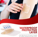 Healqu Hydrocolloid Wound Dressing - 4X4 Thin - Box Of 10 Large Bandages - Sterilized Bordered Hydrocolloid Patches For Bed Sores, Abrasions, And More - Waterproof And Absorbent With Protective