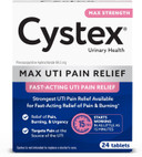 Cystex Maximum Strength Uti Pain Relief Tablets  99.5Mg Phenazopyridine Hcl For Fast Relief Of Burning & Bladder Discomfort  Hsa/Fsa Eligible, (24 Count)