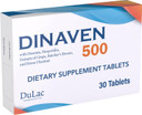 Dulàc - Dinaven 500, Diosmin Hesperidin 500Mg Dietary Supplement 30 Tablets, Enriched With Butcher'S Broom, Horse Chestnut Extract And Grape Seed Extract, Made In Italy