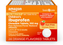 Amazon Basic Care Children'S Ibuprofen Chewable Tablets, Pain Reliever And Fever Reducer, Orange Flavor, Ages 2-11, Lasts Up To 8 Hours, 100 Mg, 24 Count