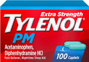 Tylenol Pm Extra Strength Nighttime Pain Reliever & Sleep Aid Caplets, 500 Mg Acetaminophen & 25 Mg Diphenhydramine Hcl, Relief For Nighttime Aches & Pains, Non-Habit Forming, 24 Ct