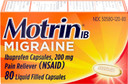 Motrin Ib Migraine Relief Liquid Gel Capsules With 200 Mg Ibuprofen Per Capsule, Fast & Effective Migraine Headache Medicine With Nsaid Pain Reliever Ibuprofen, Caffeine-Free, 80 Ct