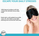 Dream Essentials Ultra Silk 360 Sleep Mask, Mulberry Silk Blindfold Eye Mask With 2 Fully Adjustable Straps, Thin Profile Night Mask Great For Side, Stomach, Or Back Sleepers - Black Dream Essentials Ultra Silk 360 Sleep Mask, Mulberry Silk Blindfold Eye Mask With 2 Fully Adjustable Straps, Thin Profile Night Mask Great For Side, Stomach, Or Back Sleepers - Black
