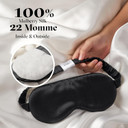 Litbear 100% Pure Silk Sleep Mask, 22 Momme 6A Mulberry Silk Fabric And Filling, Total Light Blocking Eye Mask Sleeping For Women, Men, Side Sleepers, Includes Travel Pouch And Scrunchie