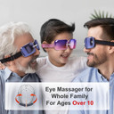 Master Massage E10 Eye Massager Heat & Vibration Relieves Migraines,Dark Circles, Puffiness. Ultra Lightweight, Chic & Stylish, Improve Eye Circulation, Dry Eye, Heated For Eye Relax - Aurora Blue